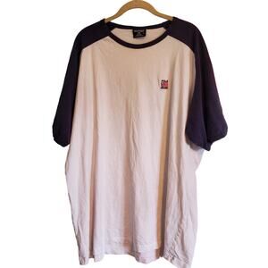 Vintage Polo Ralph Lauren Polo Jeans Embroidered White Navy Blue Tee T Shirt